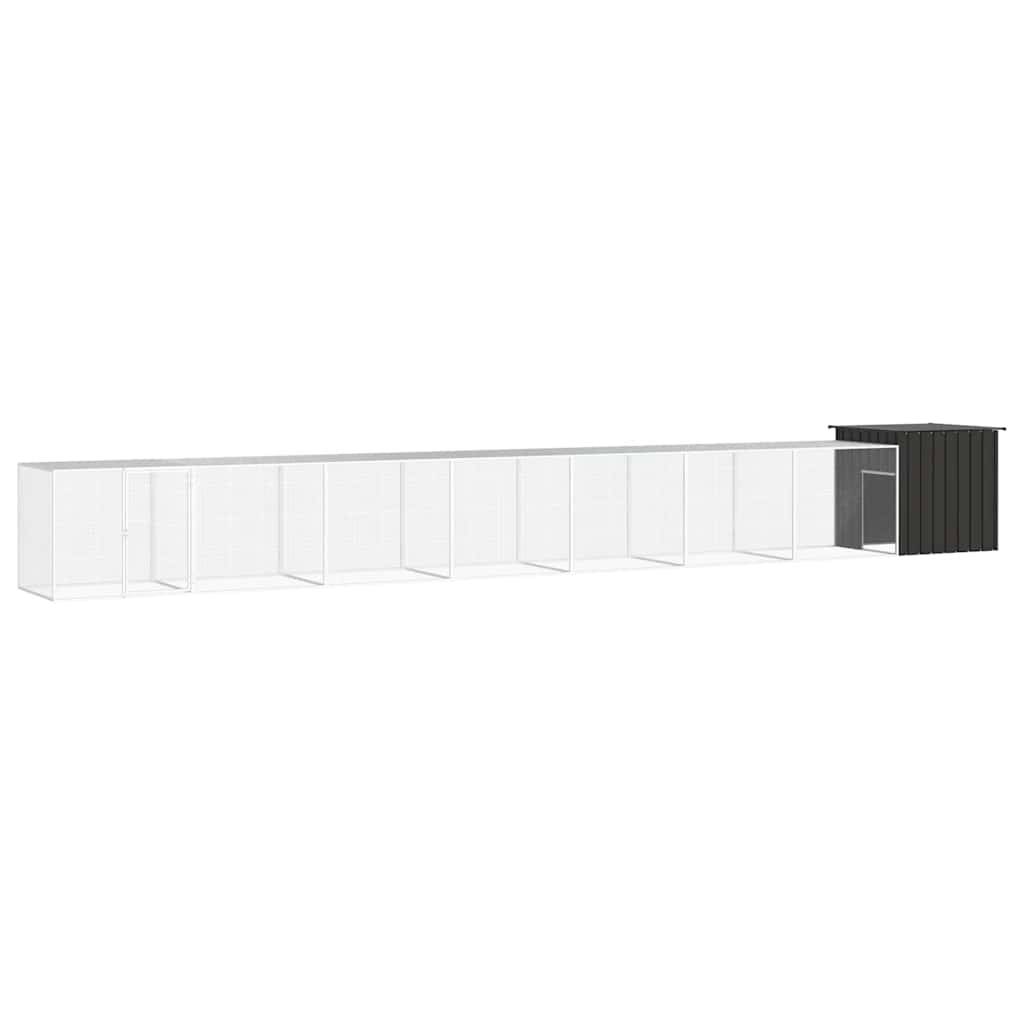 Vidaxl - Poulailler Anthracite 800x91x100 cm Acier galvanisé vidaXL 3106457 - Image 1