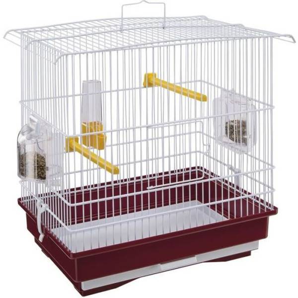 Ferplast - GIUSY Cage pour oiseaux rouge et blanc