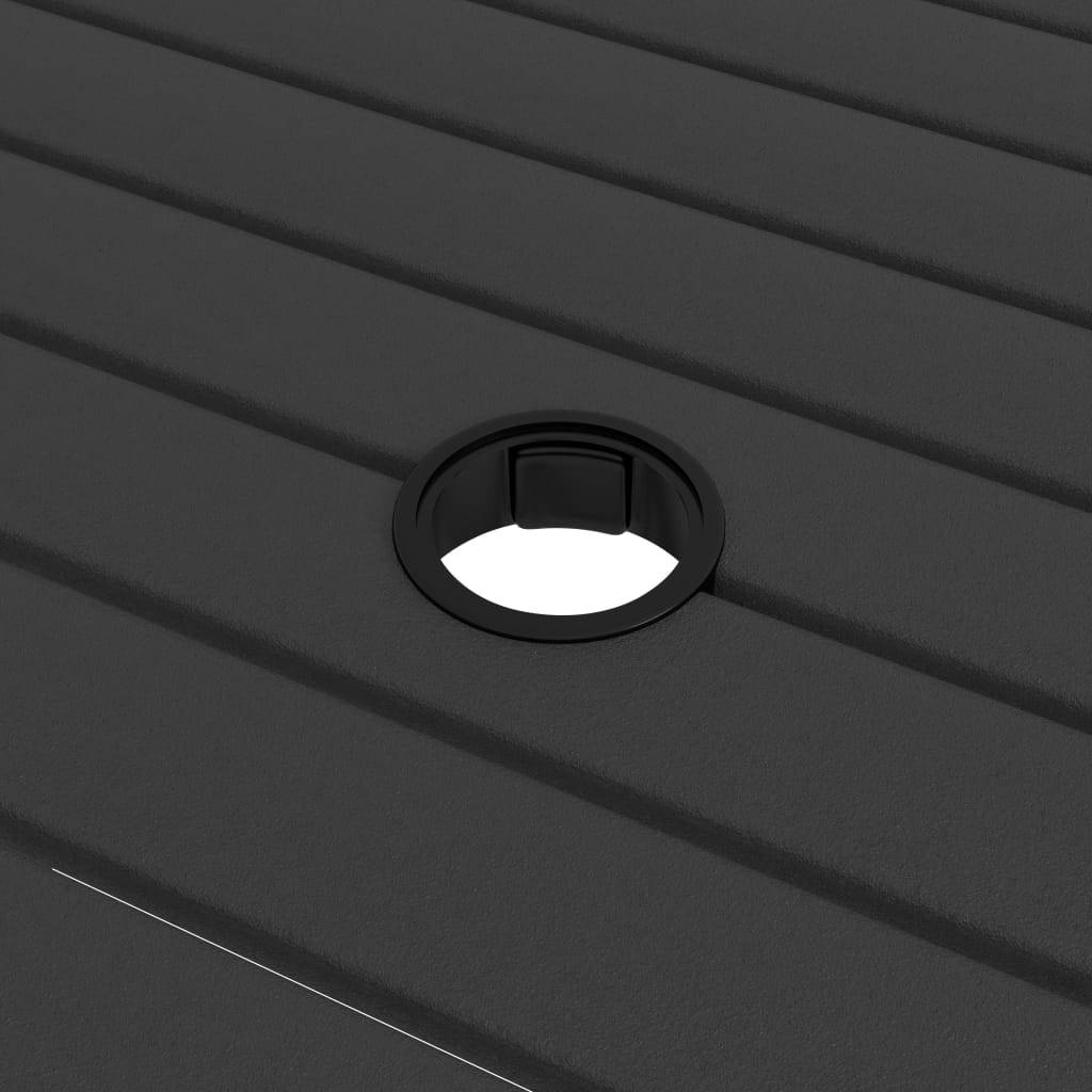 Table de jardin - Table Extérieure - Table De Patio Anthracite 81,5x81,5x72 cm Acier - Image 4