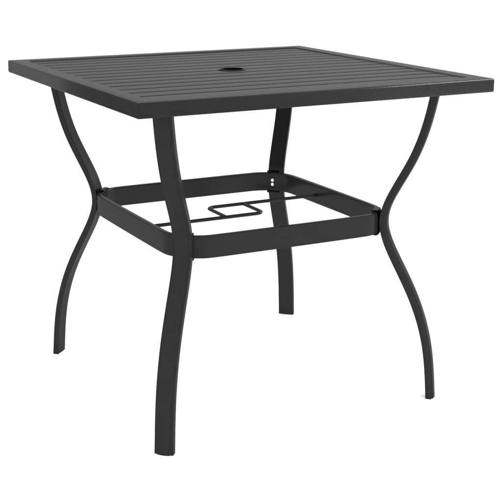 Table de jardin - Table Extérieure - Table De Patio Anthracite 81,5x81,5x72 cm Acier - Image 2