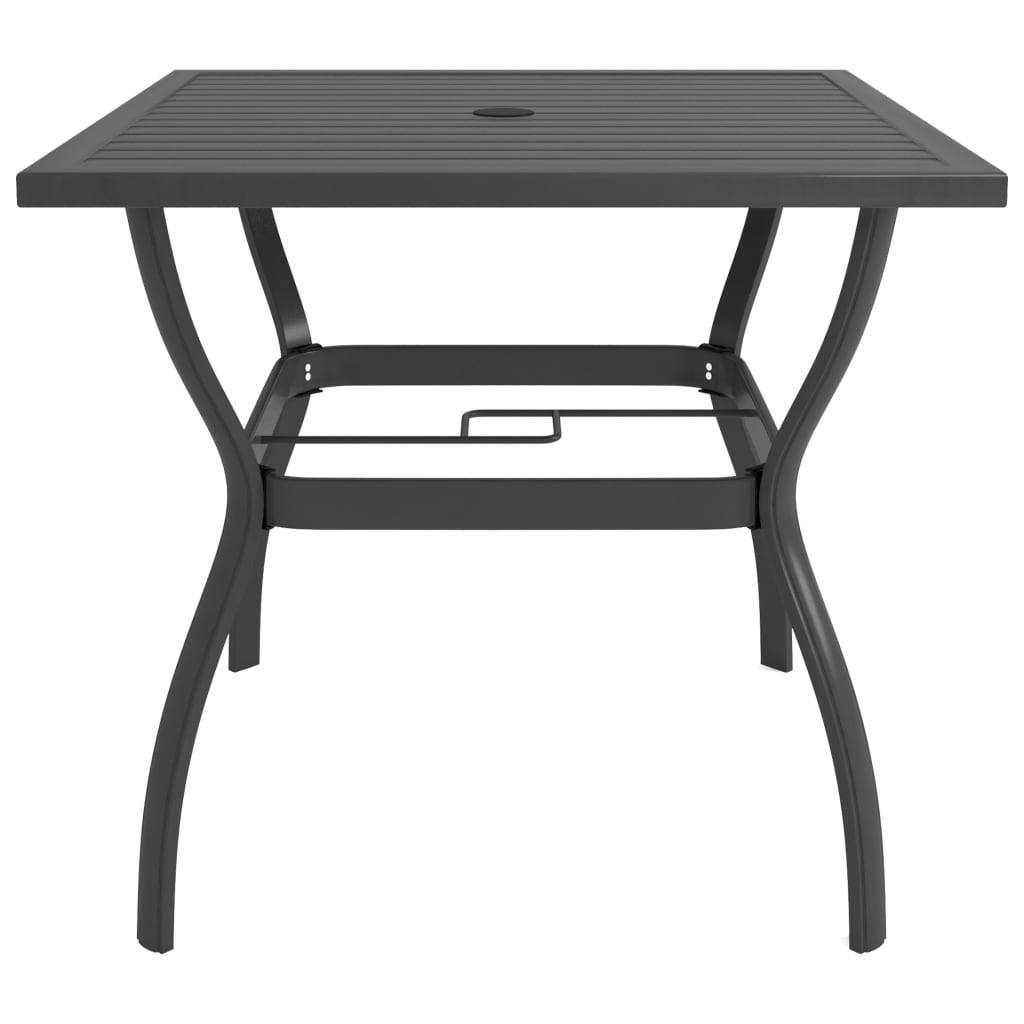 Table de jardin - Table Extérieure - Table De Patio Anthracite 81,5x81,5x72 cm Acier - Image 1