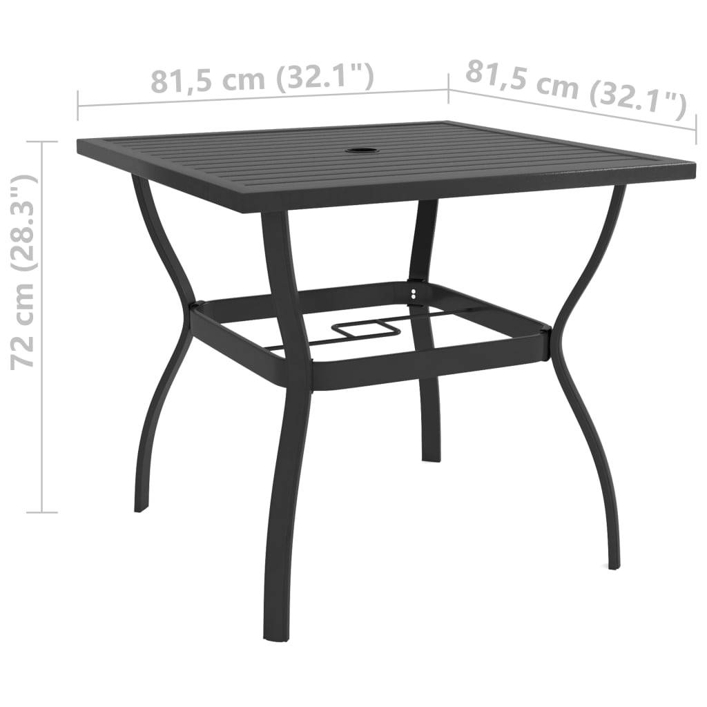 Table de jardin - Table Extérieure - Table De Patio Anthracite 81,5x81,5x72 cm Acier - Image 5