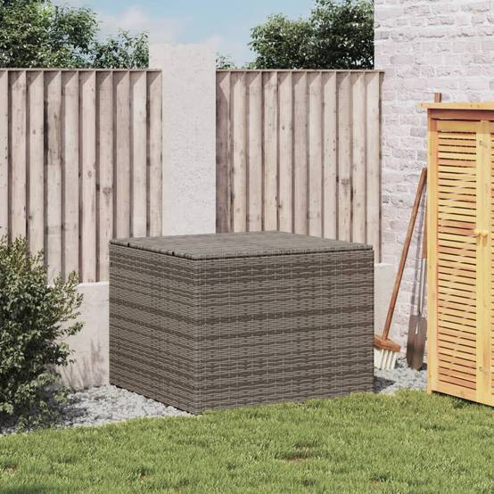 Coffre de rangement - Boîte de rangement extérieure - Coffre de jardin gris 291L résine tressée - Image 3