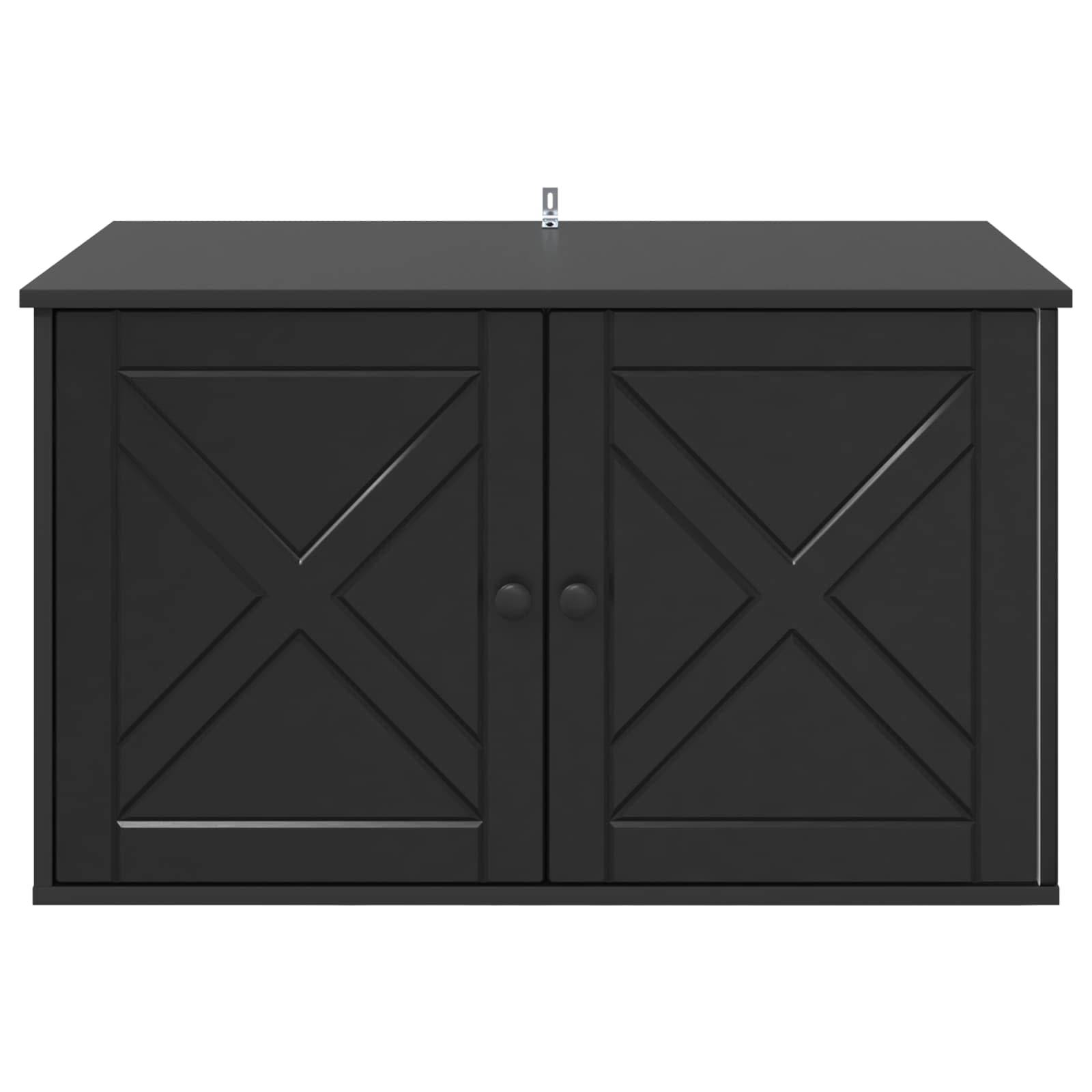 Maison pour chat bois d'ingénierie noir 85 x 55 x 50.5 cm - PANGIVO - Image 7