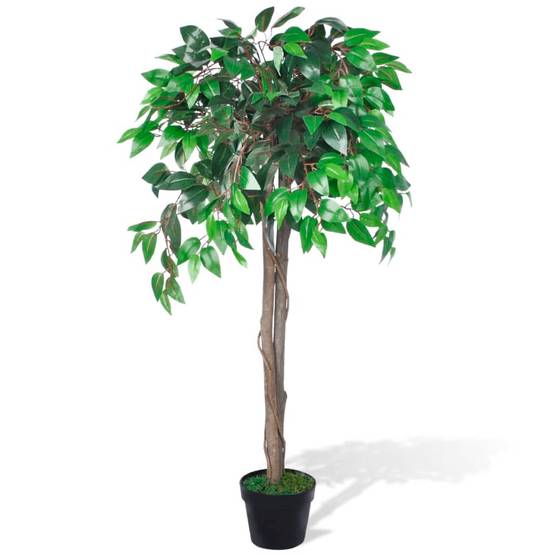 Ficus artificiel polyester vert 17.8 x 17.8 x 110 cm - PANGIVO - Image 1