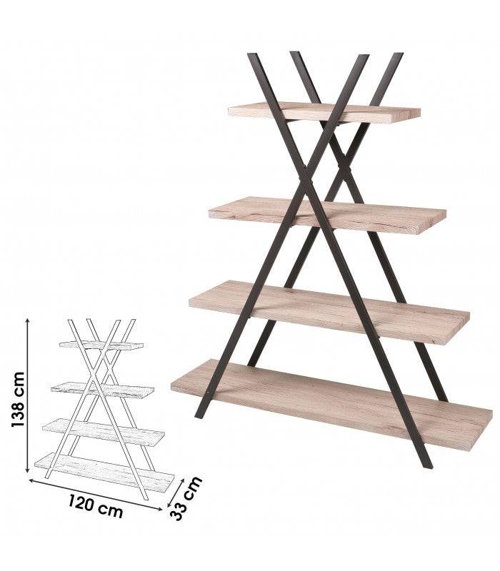Importdistrib - Etagère Pyramide Industrielle Dock - L. 120 X H. 138 Cm - Noir IMPORTDISTRIB - Image 2
