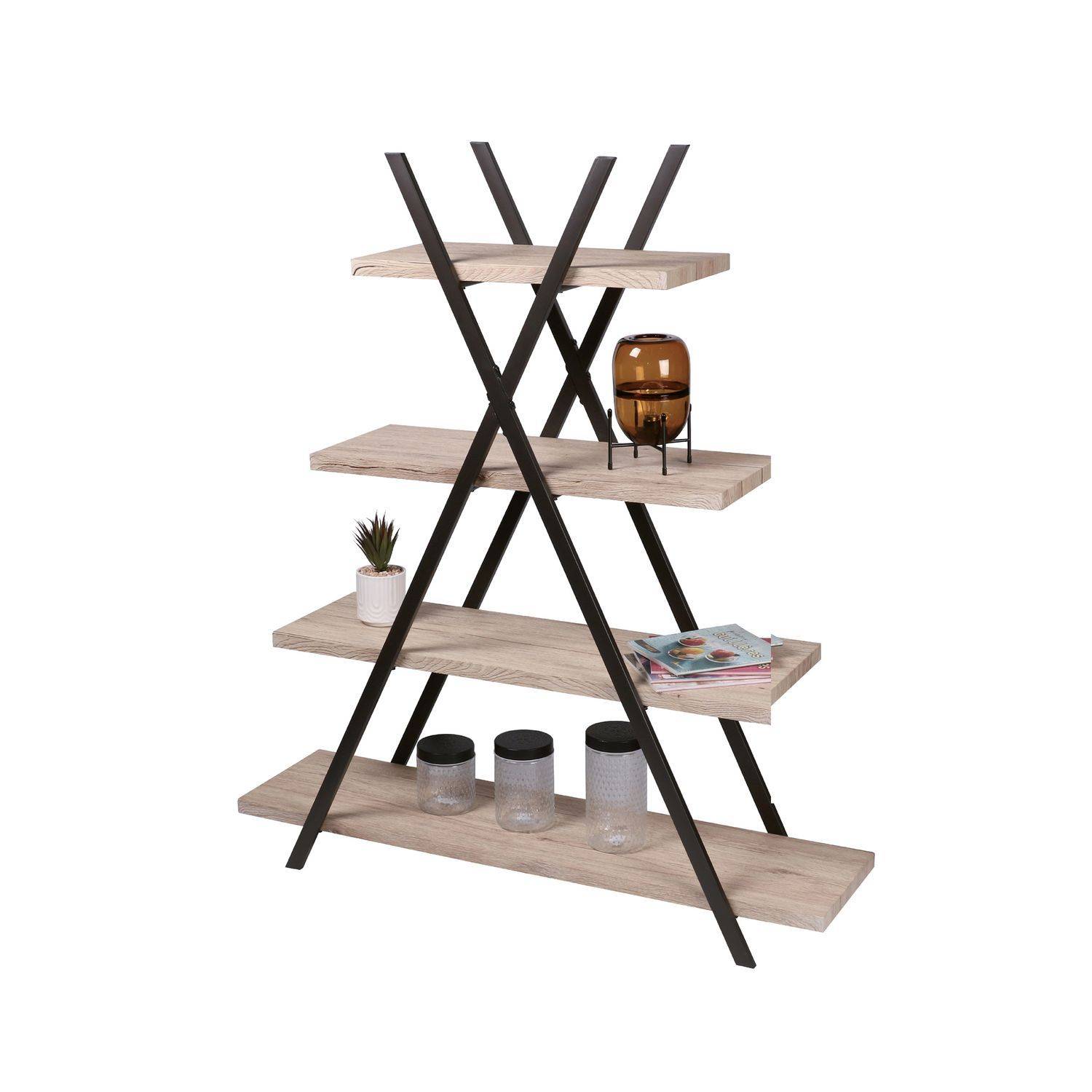 Importdistrib - Etagère Pyramide Industrielle Dock - L. 120 X H. 138 Cm - Noir IMPORTDISTRIB - Image 3