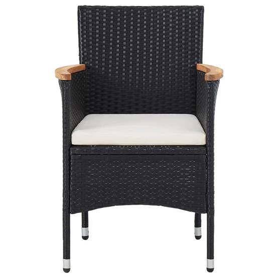 Vidaxl - Ensemble à manger de jardin 5 pcs Résine tressée Noir vidaXL 3058496 - Image 5