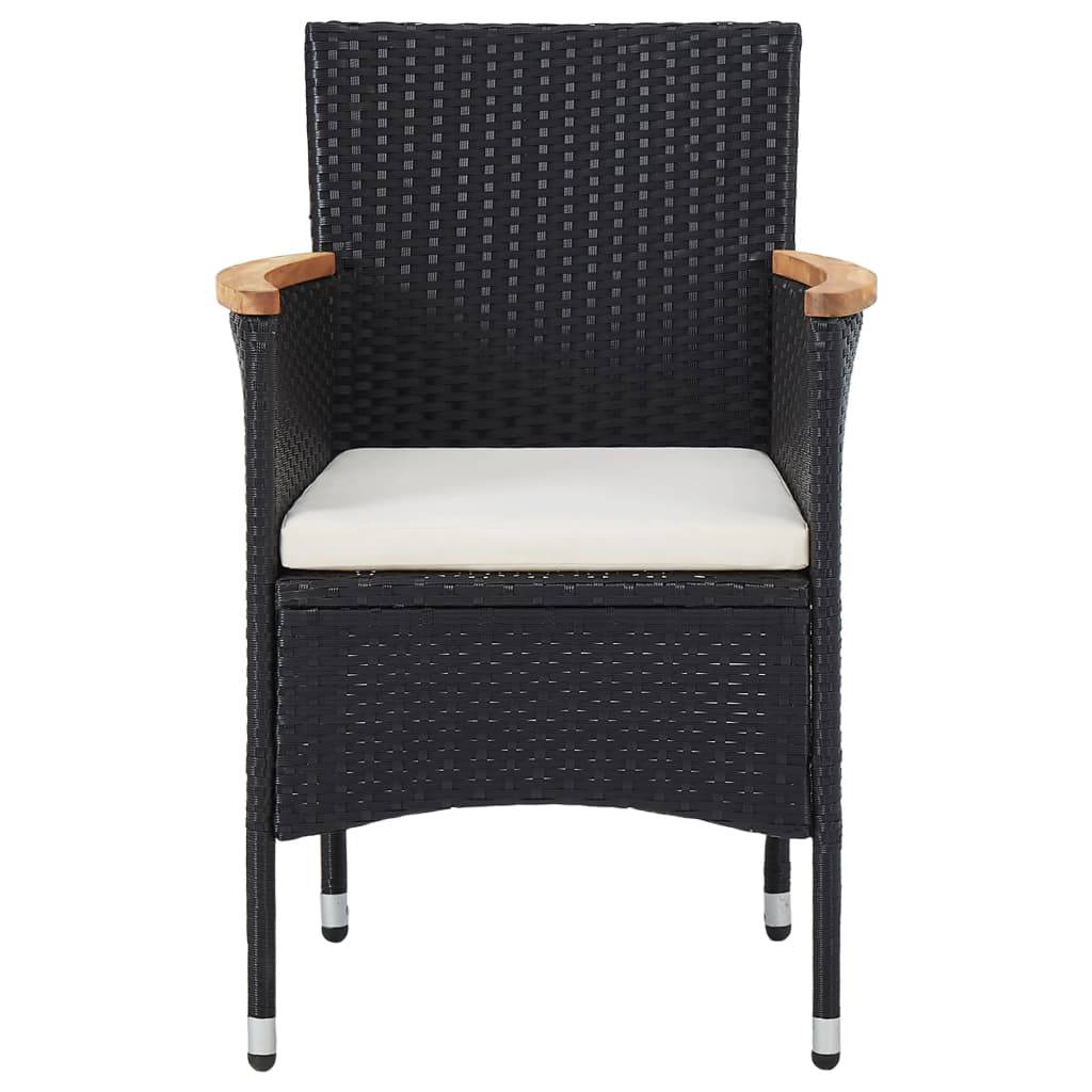 Vidaxl - Ensemble à manger de jardin 5 pcs Résine tressée Noir vidaXL 3058496 - Image 5