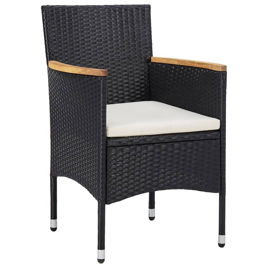Vidaxl - Ensemble à manger de jardin 5 pcs Résine tressée Noir vidaXL 3058496 - Image 4