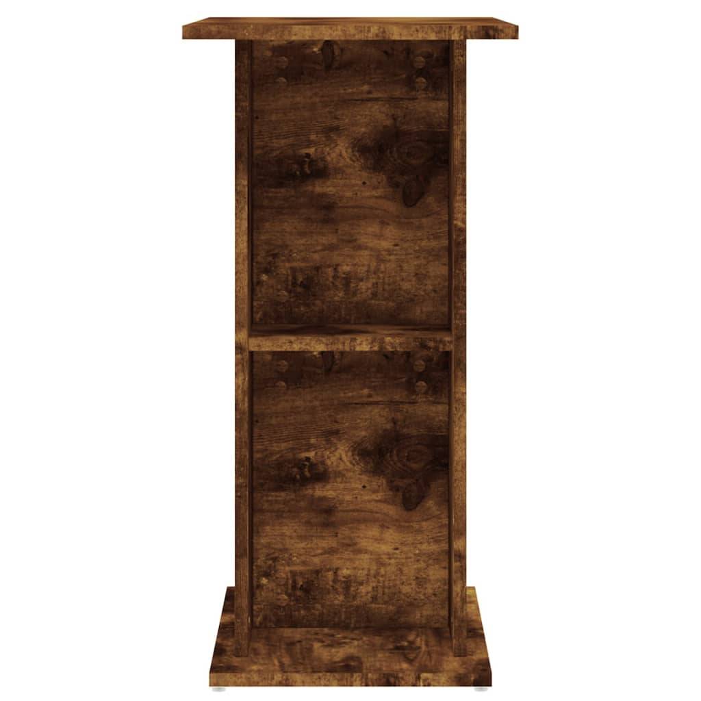 Meuble Aquarium Compact Bois avec Étagère Ouverte pour Bureau Chêne Fumé - ComfortXL Outdoor Living - Image 5