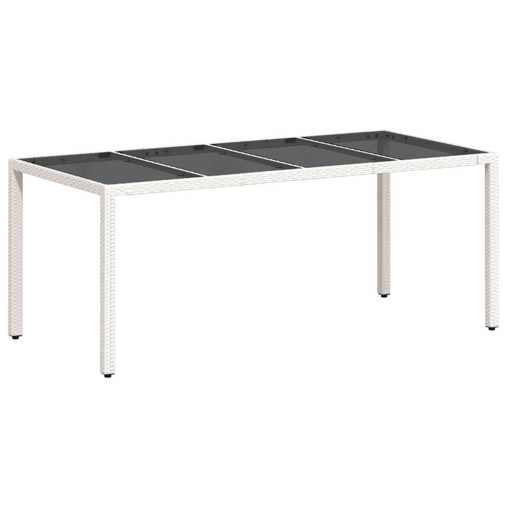 PANGIVO - Table de jardin résine tressée verre blanc 190 x 90 x 75 cm - PANGIVO - Image 7