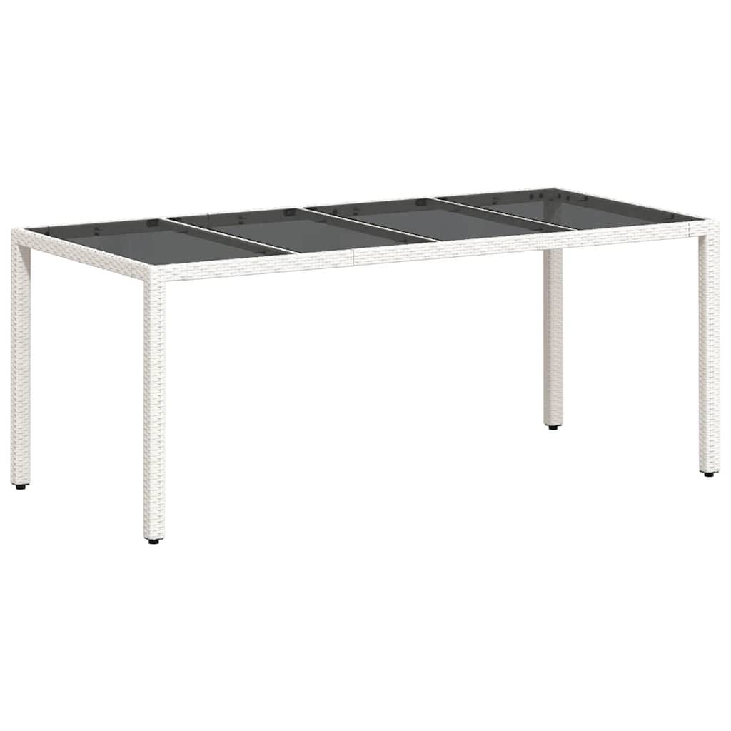 PANGIVO - Table de jardin résine tressée verre blanc 190 x 90 x 75 cm - PANGIVO - Image 2