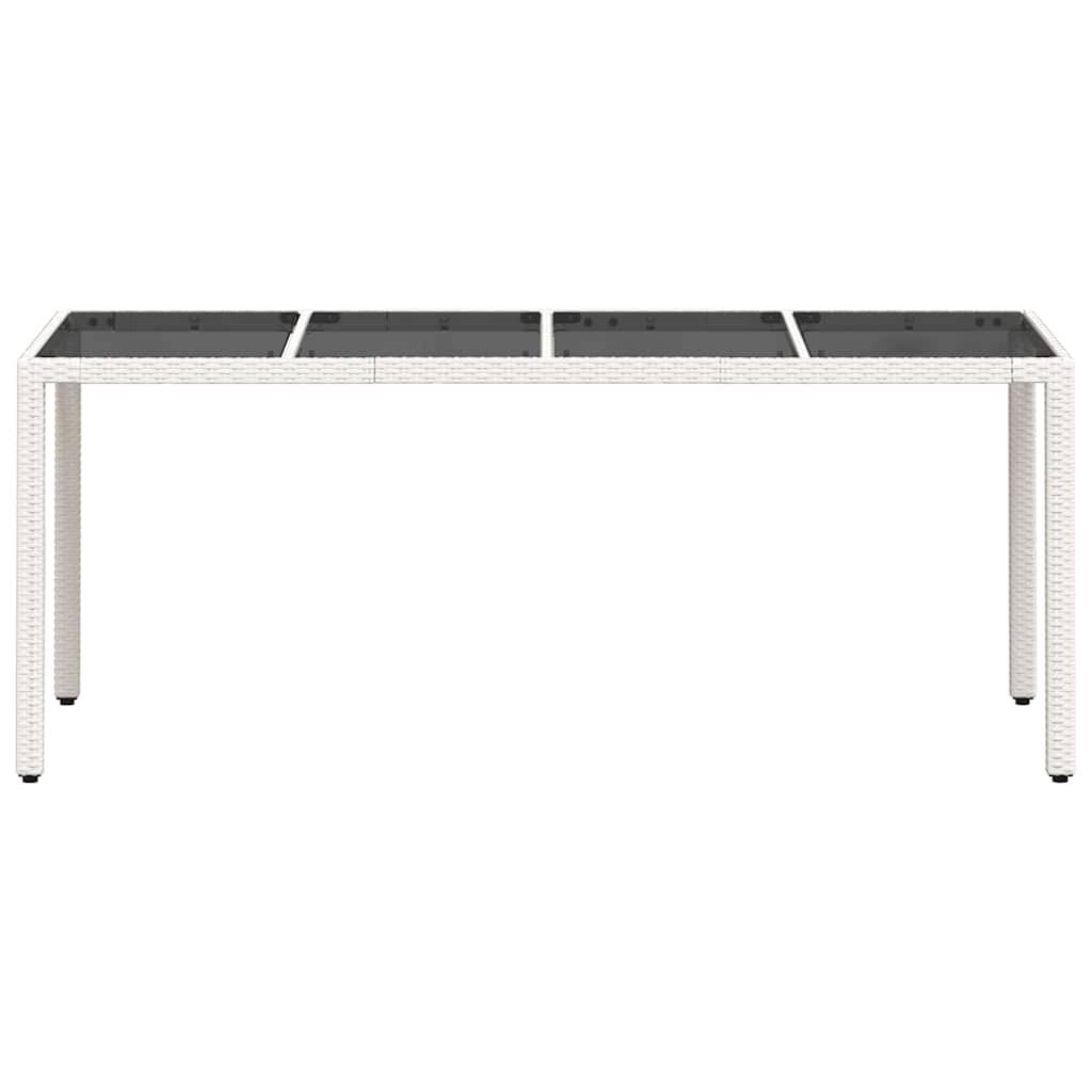 PANGIVO - Table de jardin résine tressée verre blanc 190 x 90 x 75 cm - PANGIVO - Image 5