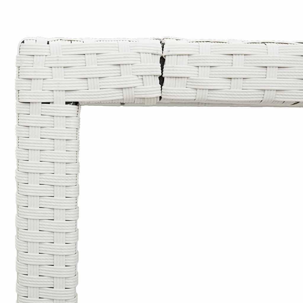PANGIVO - Table de jardin résine tressée verre blanc 190 x 90 x 75 cm - PANGIVO - Image 10