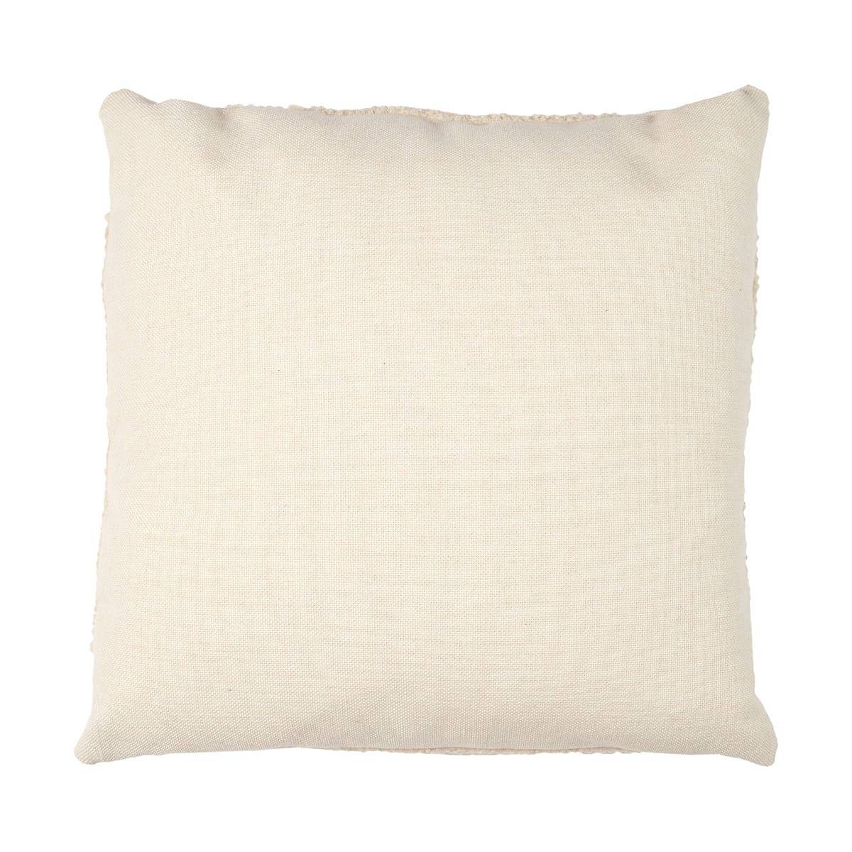 Coussin 40x40cm avec Tissu Bouclette Beige et Motif Géométrique Noir et Blanc - STACY - Image 5
