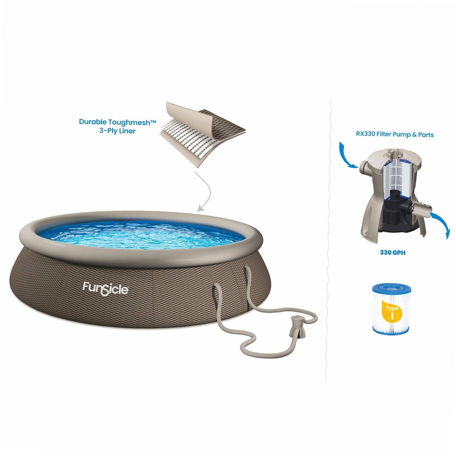 Piscine autostable Funsicle QuickSet Designer™ Pool  Ø3,66m x h 76cm - Image 3