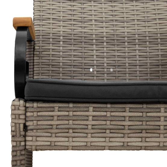 Chaises de jardin polyrotin et acier gris 59.5 x 50 x 88 cm, Poids:14.1kg - PANGIVO - Image 8