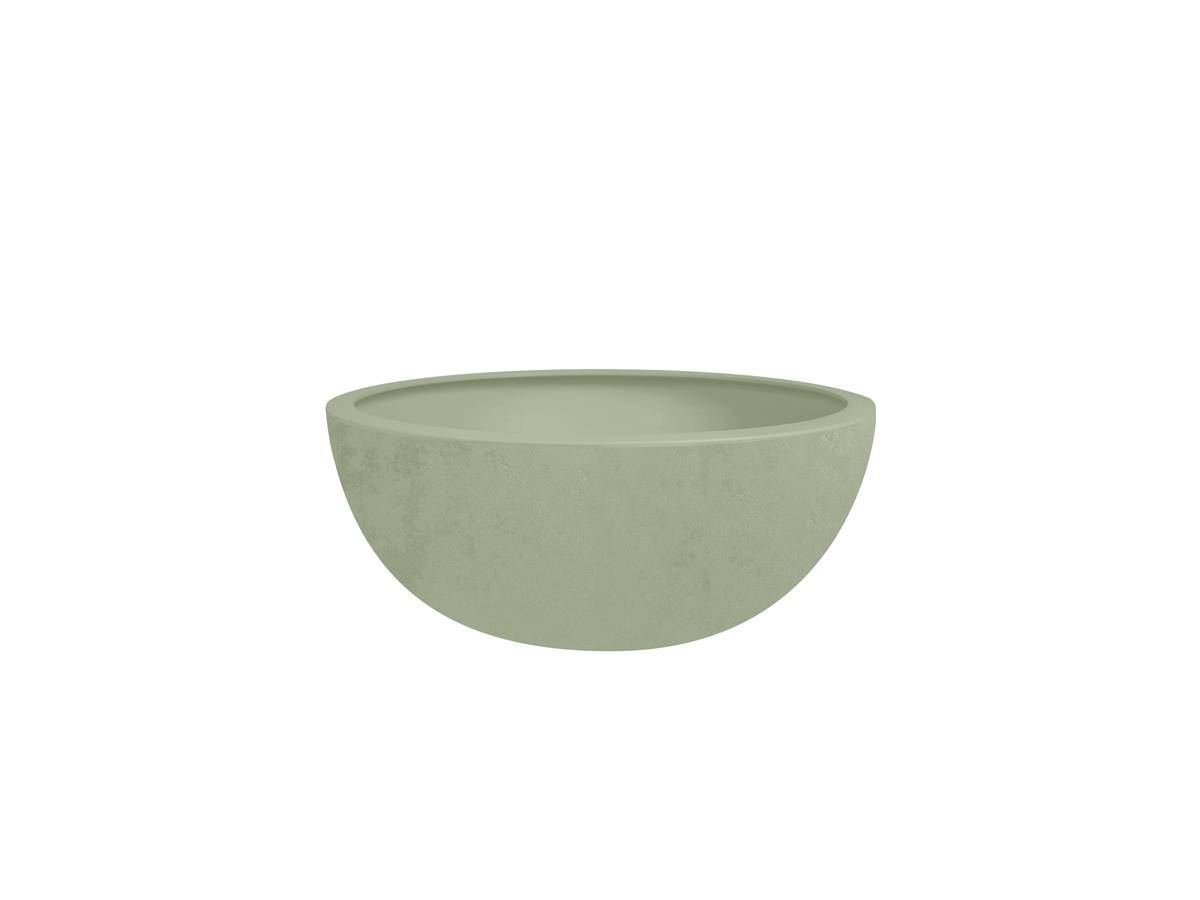 Eda - Pot de fleurs vasque Basalt Up Ø 24,5 x 10,5 cm - 3,3 L - Vert amande - Eda