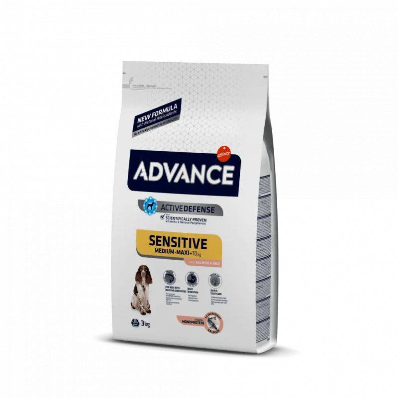 CROQUETTES CHIEN SENSITIVE MEDIUM / MAXI SAUMON RIZ - ADVANCE 3 kg - Image 1