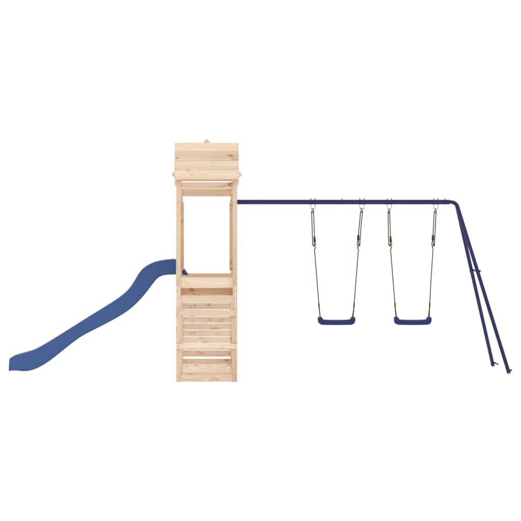 Helloshop26 - Aire de jeux d'extérieur balançoires toboggan portiques robuste jeux jardin 495 x 339 x 214 cm bois de pin massif - Image 5