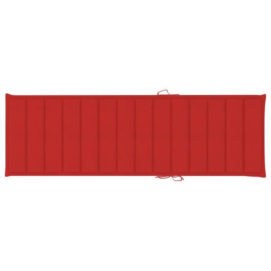Bain de Soleil avec Table Bois Massif et Coussin Rouge – ComfortXL Outdoor Living - Image 9