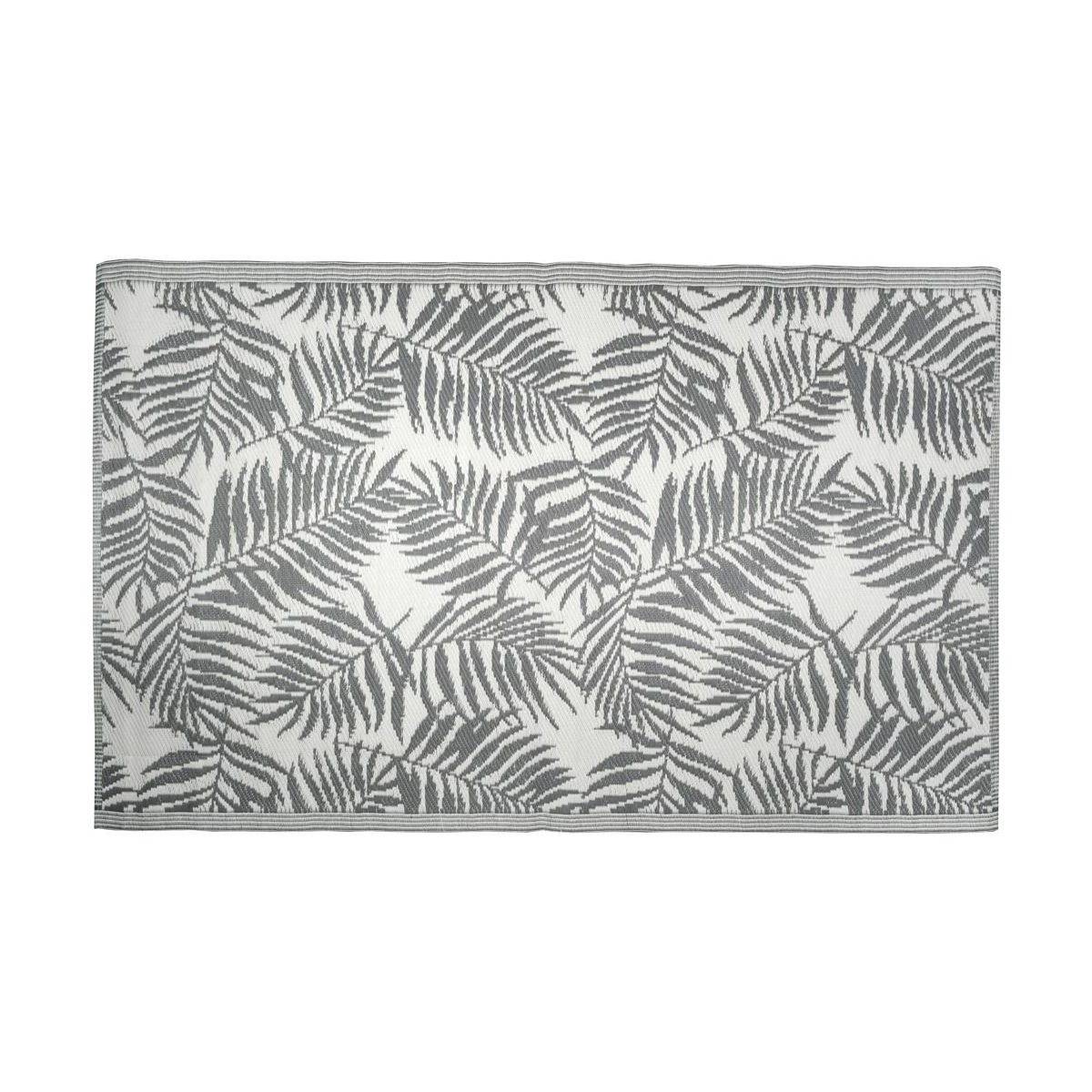 Aubry Gaspard - Tapis d'extérieur en polypropylène 120 x 180 cm Exotique - Gris - Image 1