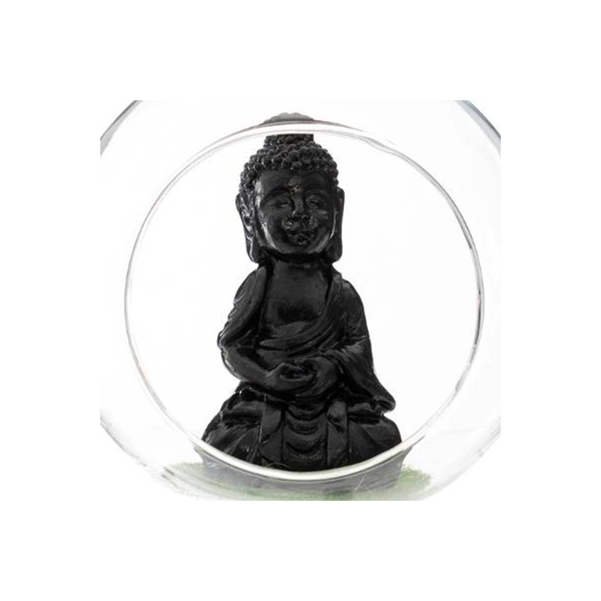 Boule en Verre Suspendue "Bouddha" 10cm Transparent - Image 2