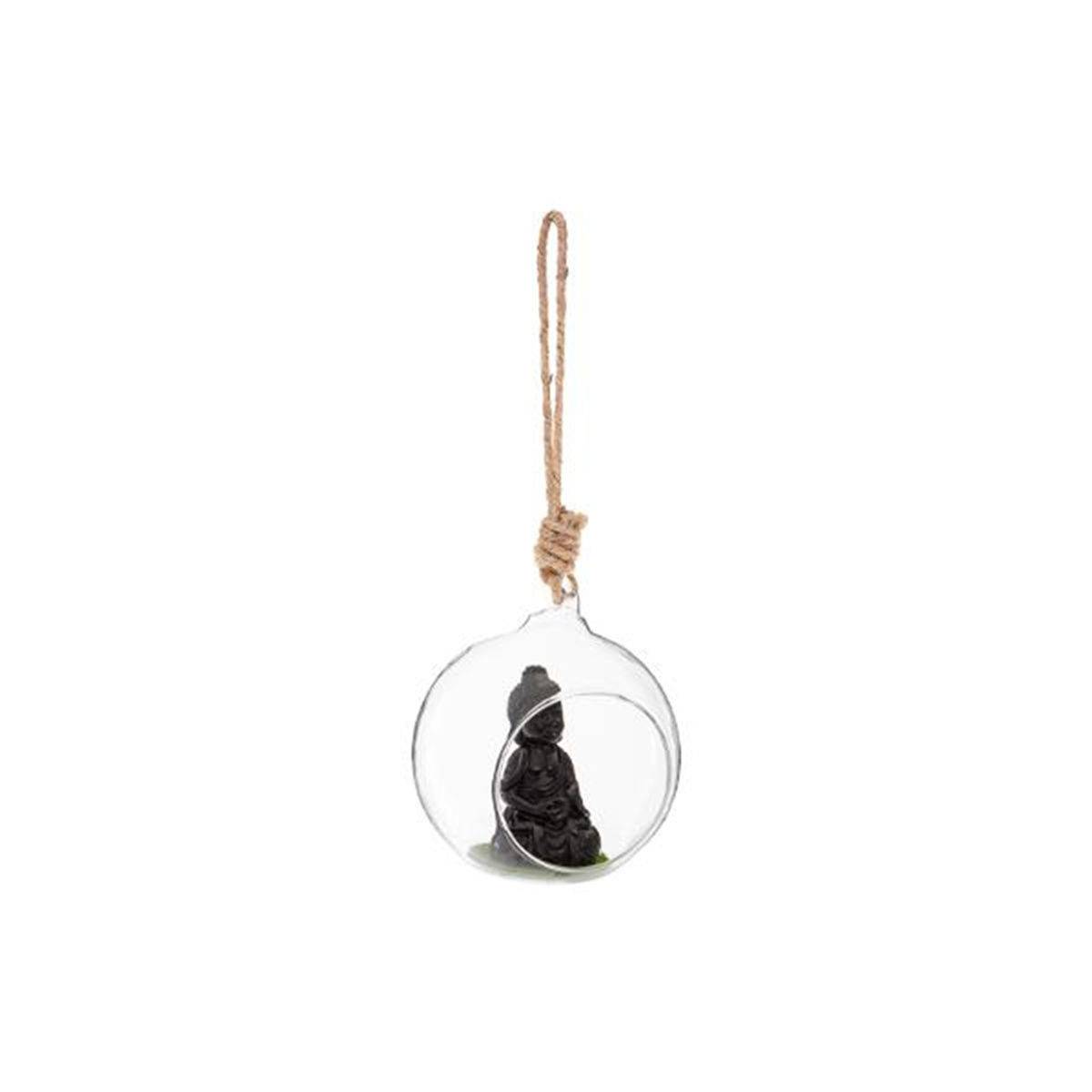 Boule en Verre Suspendue "Bouddha" 10cm Transparent - Image 1
