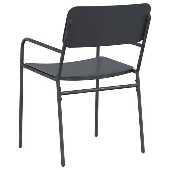 Chaises de jardin acier anthracite 51 x 55 x 81 cm - PANGIVO - Image 6