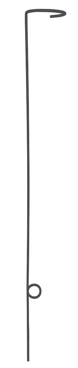 Louis Moulin - Pic bougie en forme de tige - grand modèle - anthracite 90 x 9,2cm - Louis Moulin