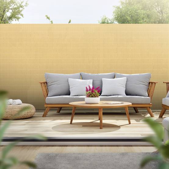Canisse en PVC, 160x700cm (1x3m + 1x4m), Bambous, Brise Vue Natte pour Jardin Balcon, Clôture de Protection Visuelle, Résistant aux UV - Image 10