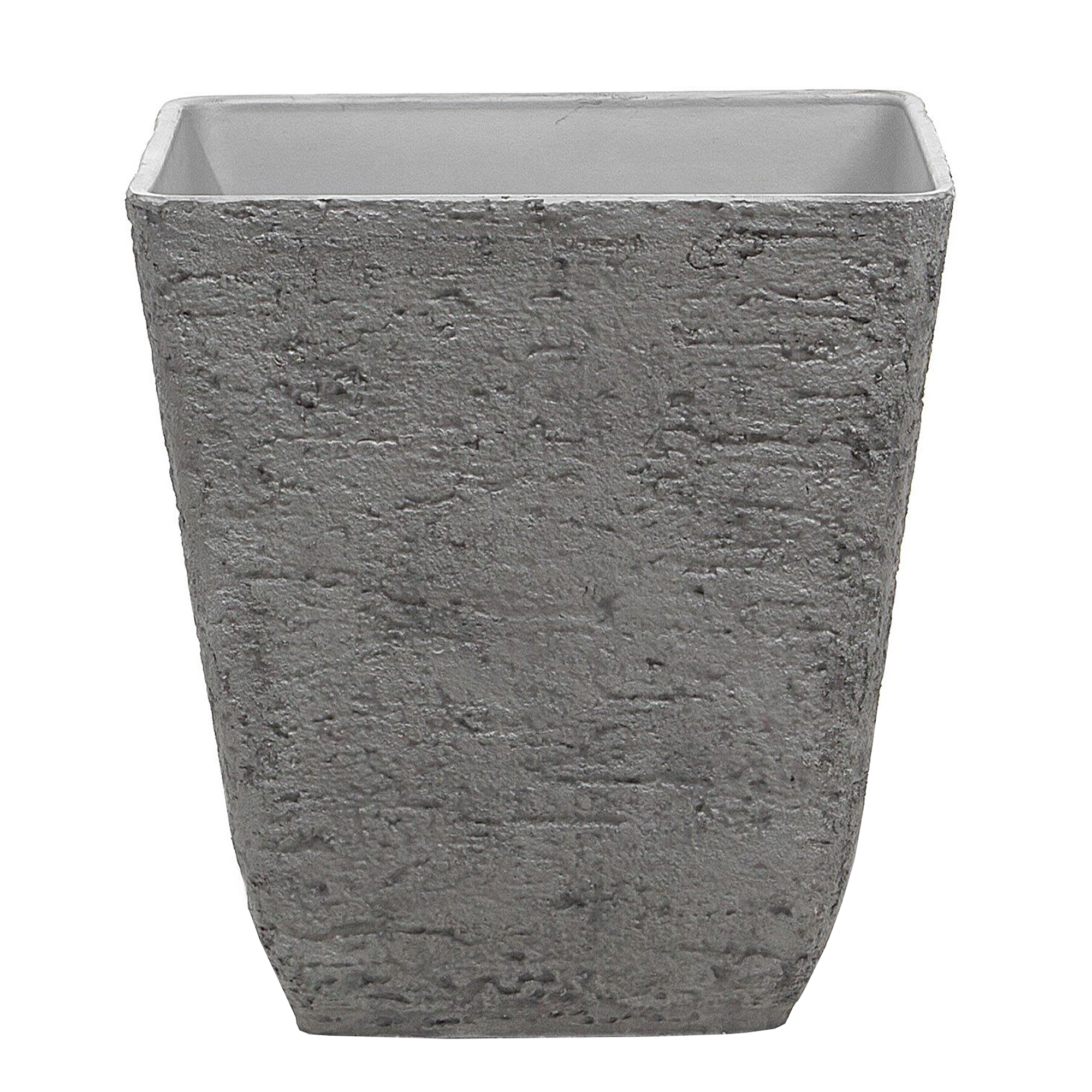Beliani - Cache-Pots Gris en Polyrésine 49 x 49 x 53 cm Effet Pierre Pot de Fleurs Idéal pour Extérieur et Intérieur Evasés Lot de 2 - Image 4