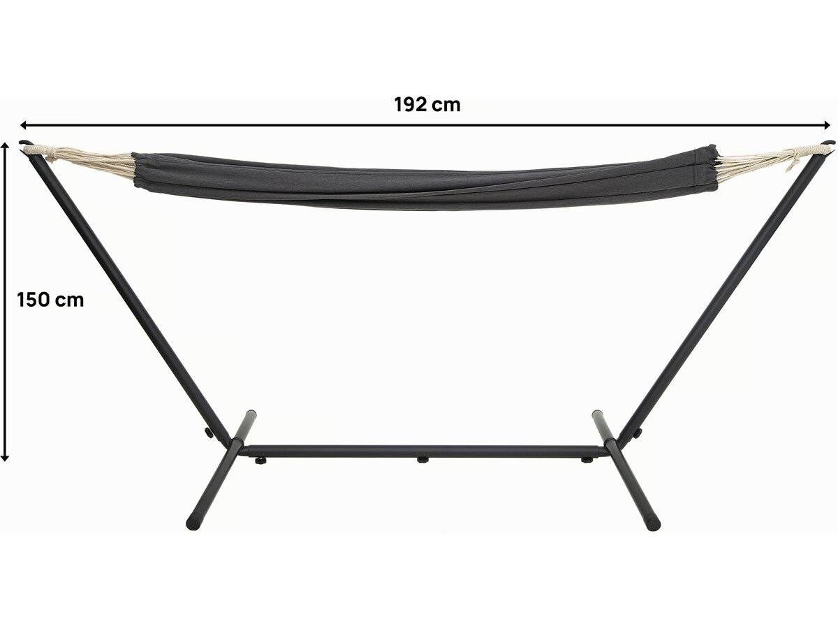 Habitat Et Jardin - Hamac Avec Support En Métal 150 X 200 Cm - Gris -habitat Et Jardin - Image 3