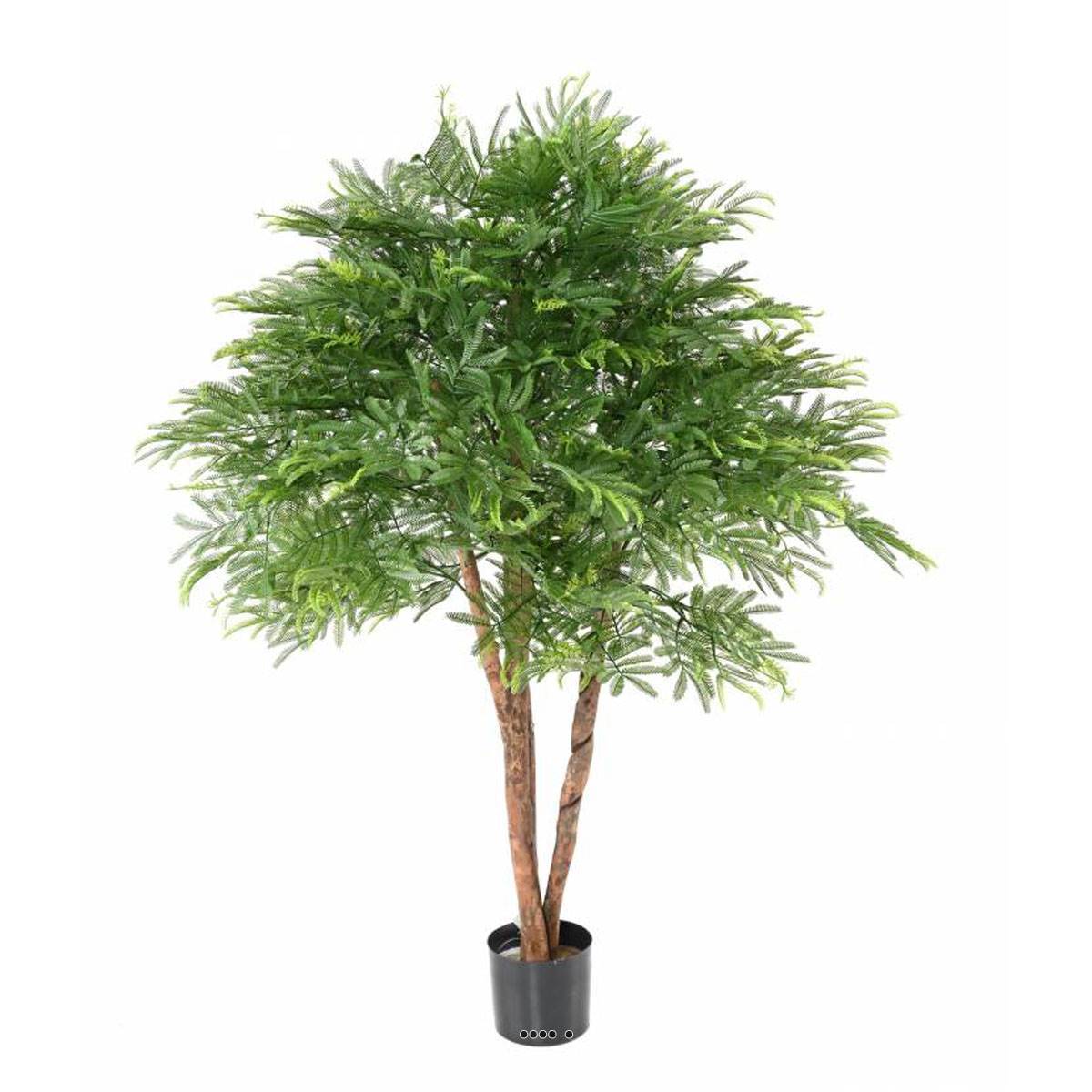 Artificielles - Mimosa d'hiver artificiel en pot, anti-UV, H 110 cm