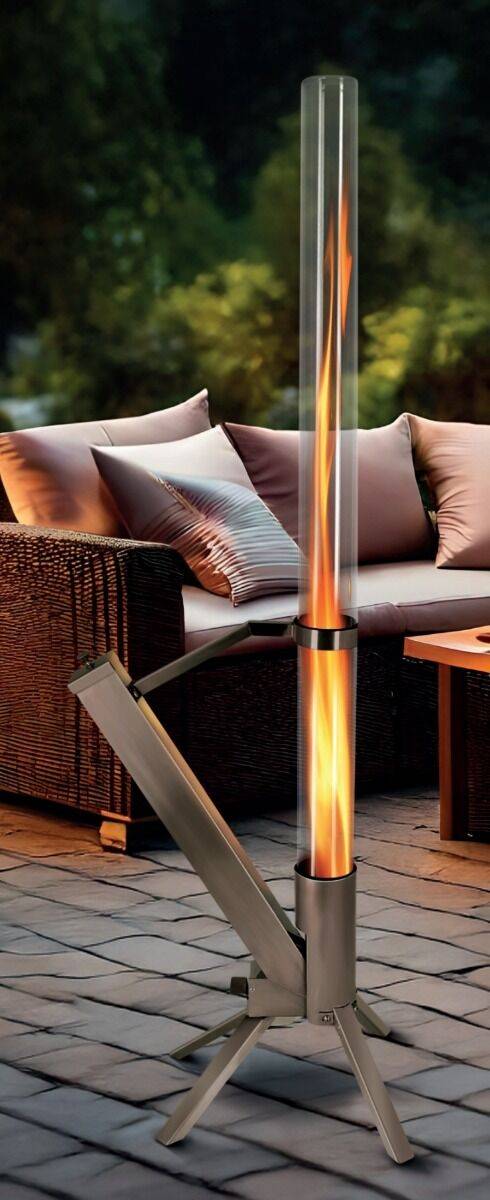 Chauffage de terrasse à granulés Lounge en acier inoxydable Green Flame - Image 3