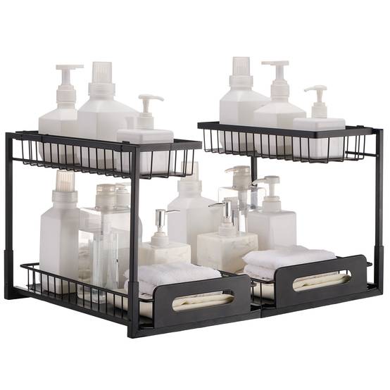 Vevor - VEVOR Rangement sous évier 2 niveaux, 270mm large, 2pcs. - Image 1