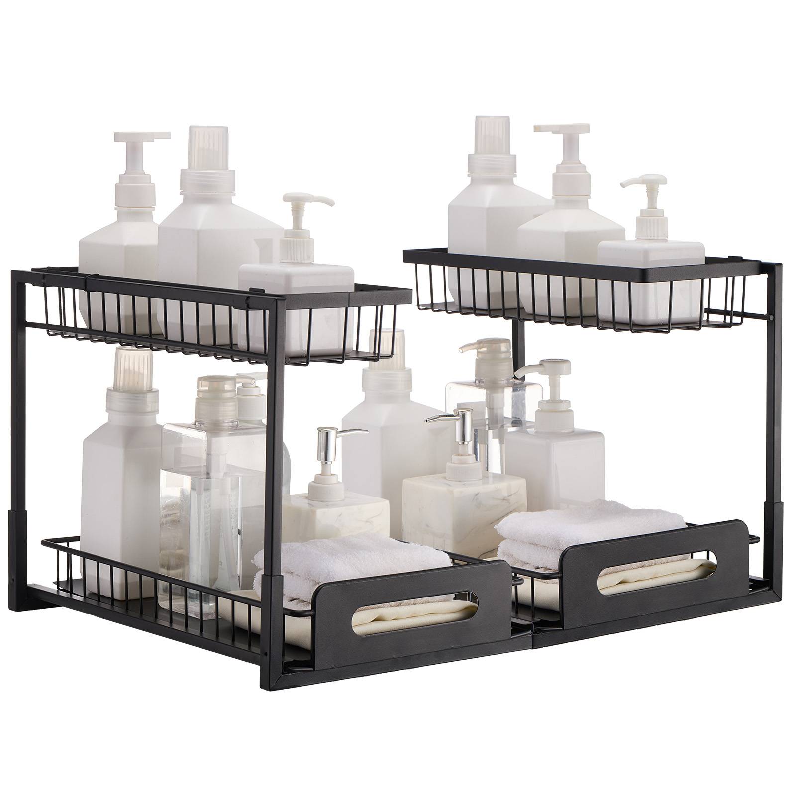 Vevor - VEVOR Rangement sous évier 2 niveaux, 270mm large, 2pcs. - Image 1