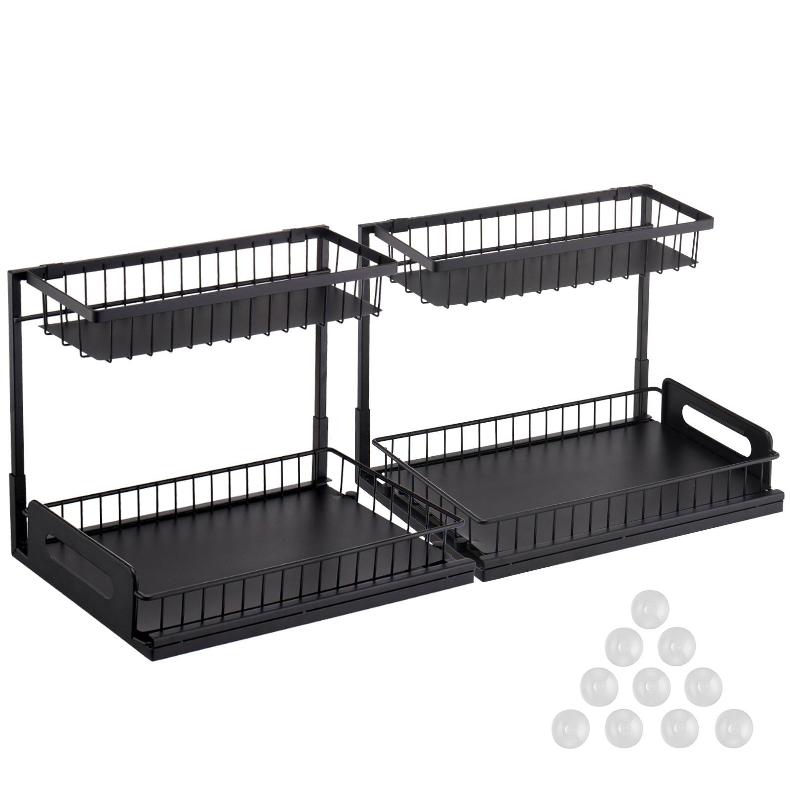 Vevor - VEVOR Rangement sous évier 2 niveaux, 270mm large, 2pcs. - Image 9