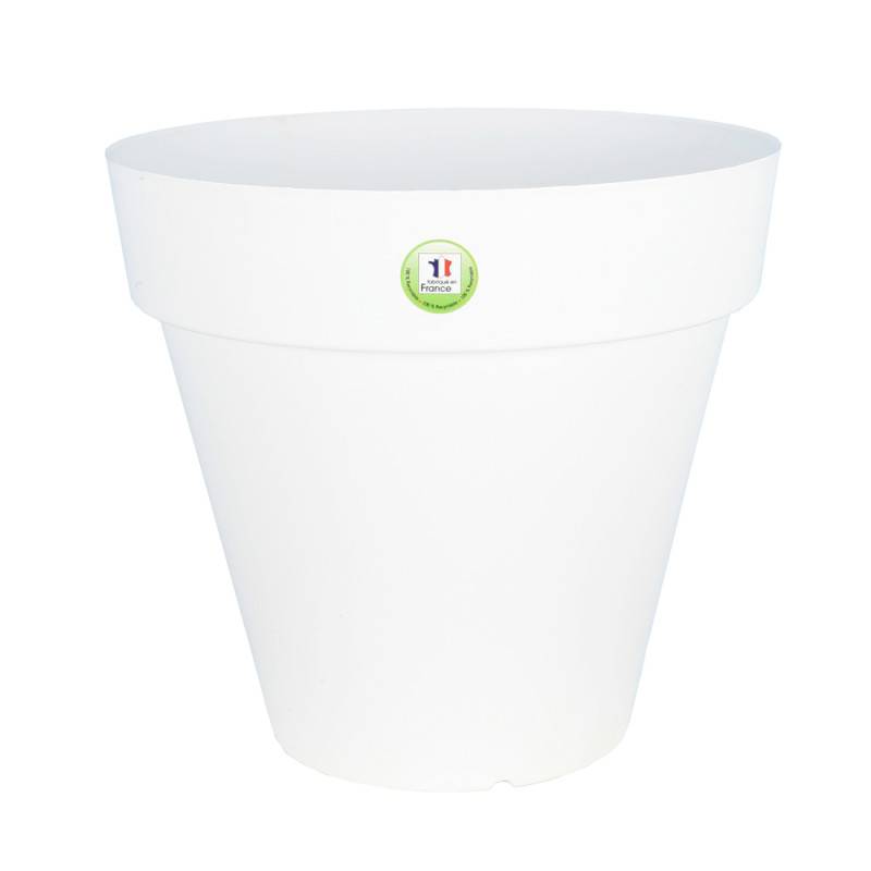 Riviera - Pot de fleurs Soleilia Rond D39cm - H36cm - 25L - Blanc - Fabrication Française - Image 1