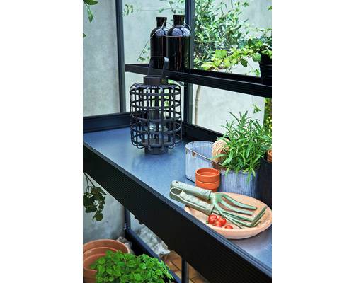 Juliana - Table de travail en aluminium - 2 sections - noir - Image 2
