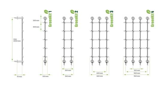 Autre - Greenkit 1 Support plantes grimpantes treillis acier inoxydable 100 X 2000mm Jakob Rope Systems - Image 7