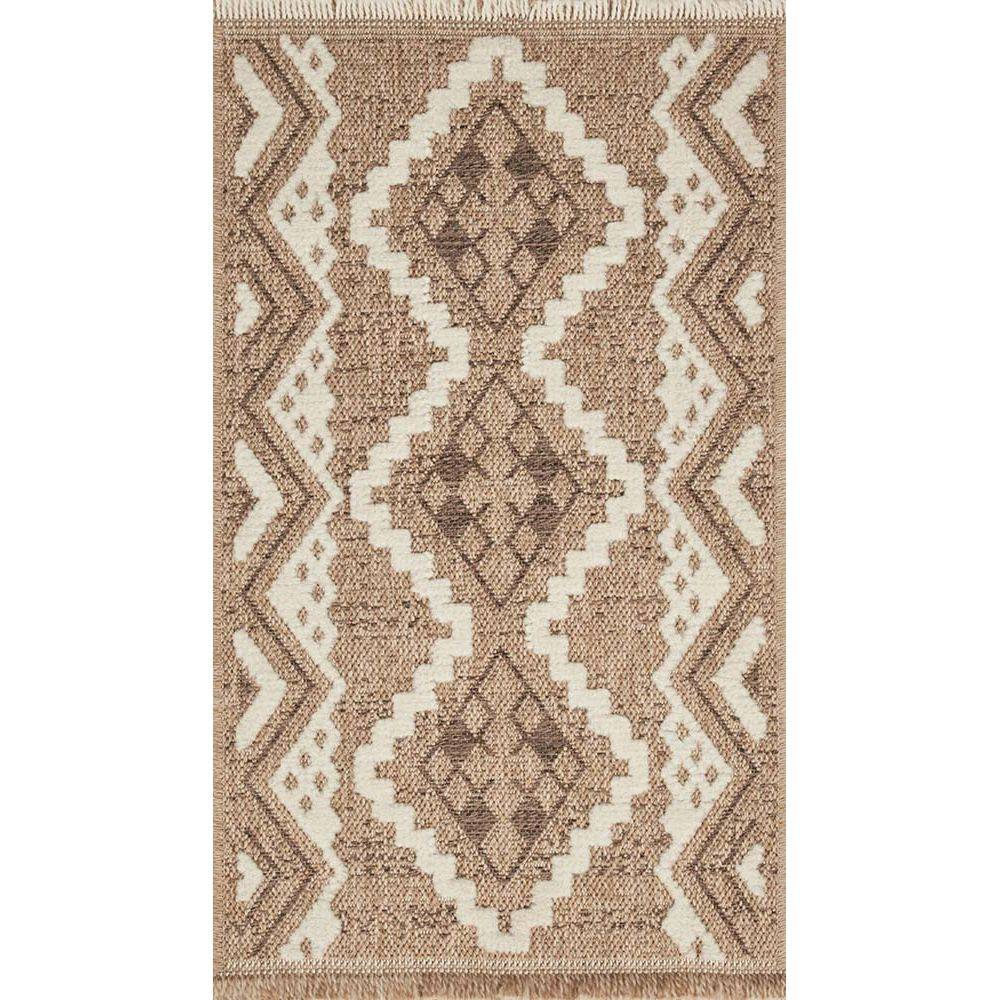 Jardindeco - Tapis intérieur extérieur aspect jute marron Tijuana 9054 230 x 160 cm - Image 3