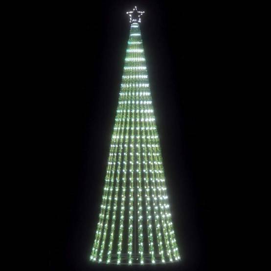 Sapin De Noël - Arbre de Noël lumineux conique 475 LED blanc froid 247 cm - Image 2