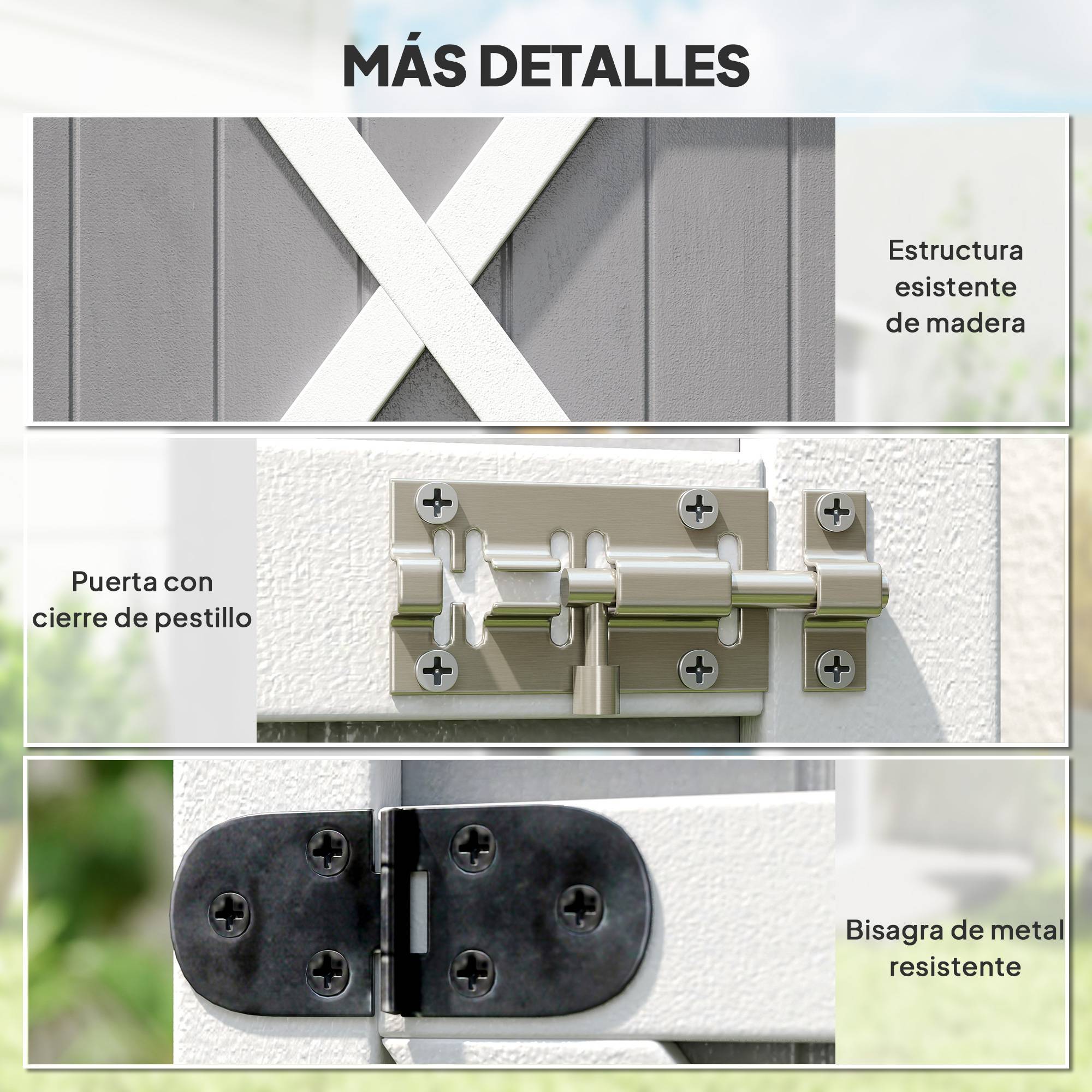 ComfortXL - Armoire à outils bois sapin pour jardin et terrasse avec toit asphalte 75x56cm gris - ComfortXL Outdoor Living - Image 8