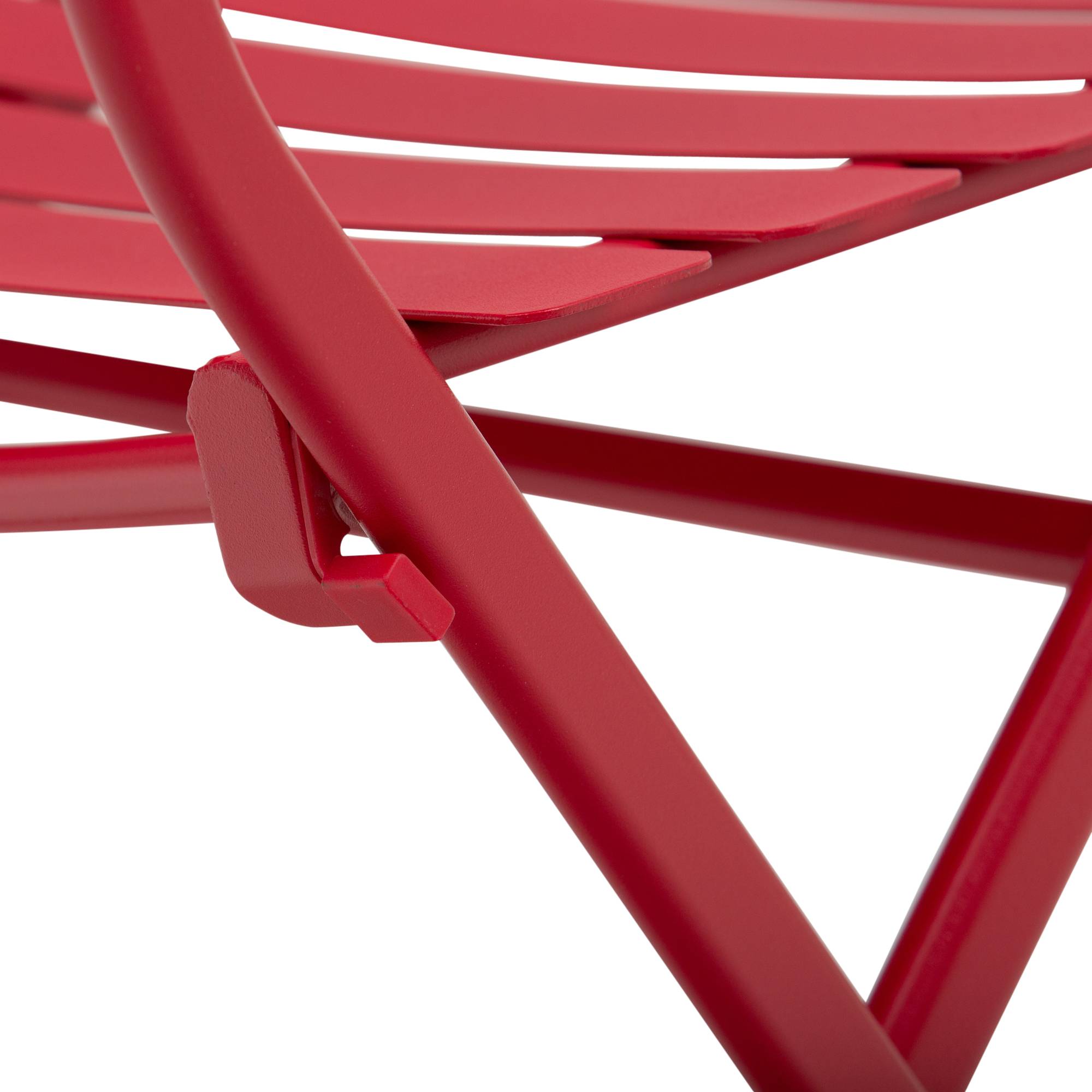 Outsunny - Salon de jardin bistro pliable - table ronde Ø 60 cm avec 2 chaises pliantes - métal thermolaqué rouge - Outsunny - Image 8