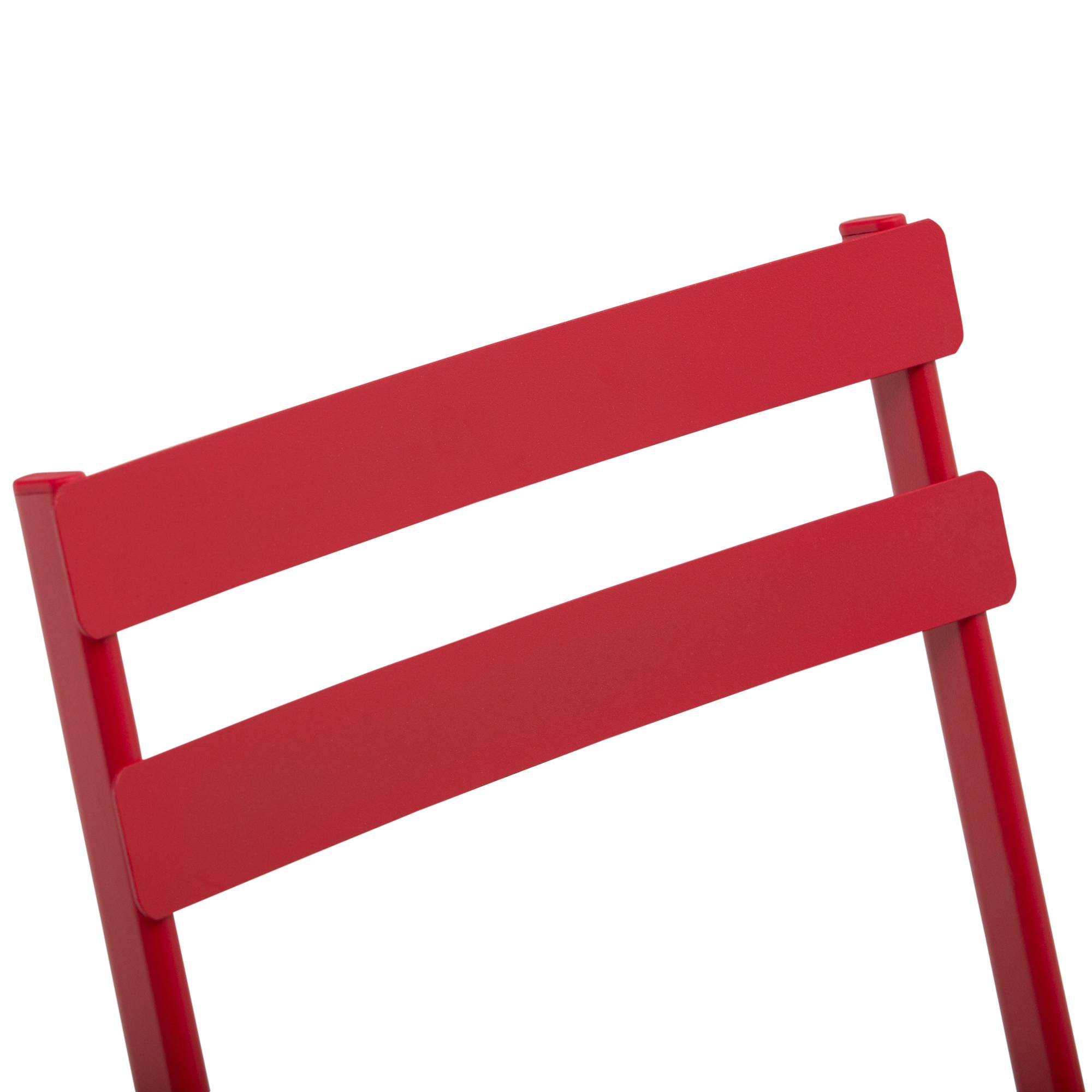 Outsunny - Salon de jardin bistro pliable - table ronde Ø 60 cm avec 2 chaises pliantes - métal thermolaqué rouge - Outsunny - Image 7