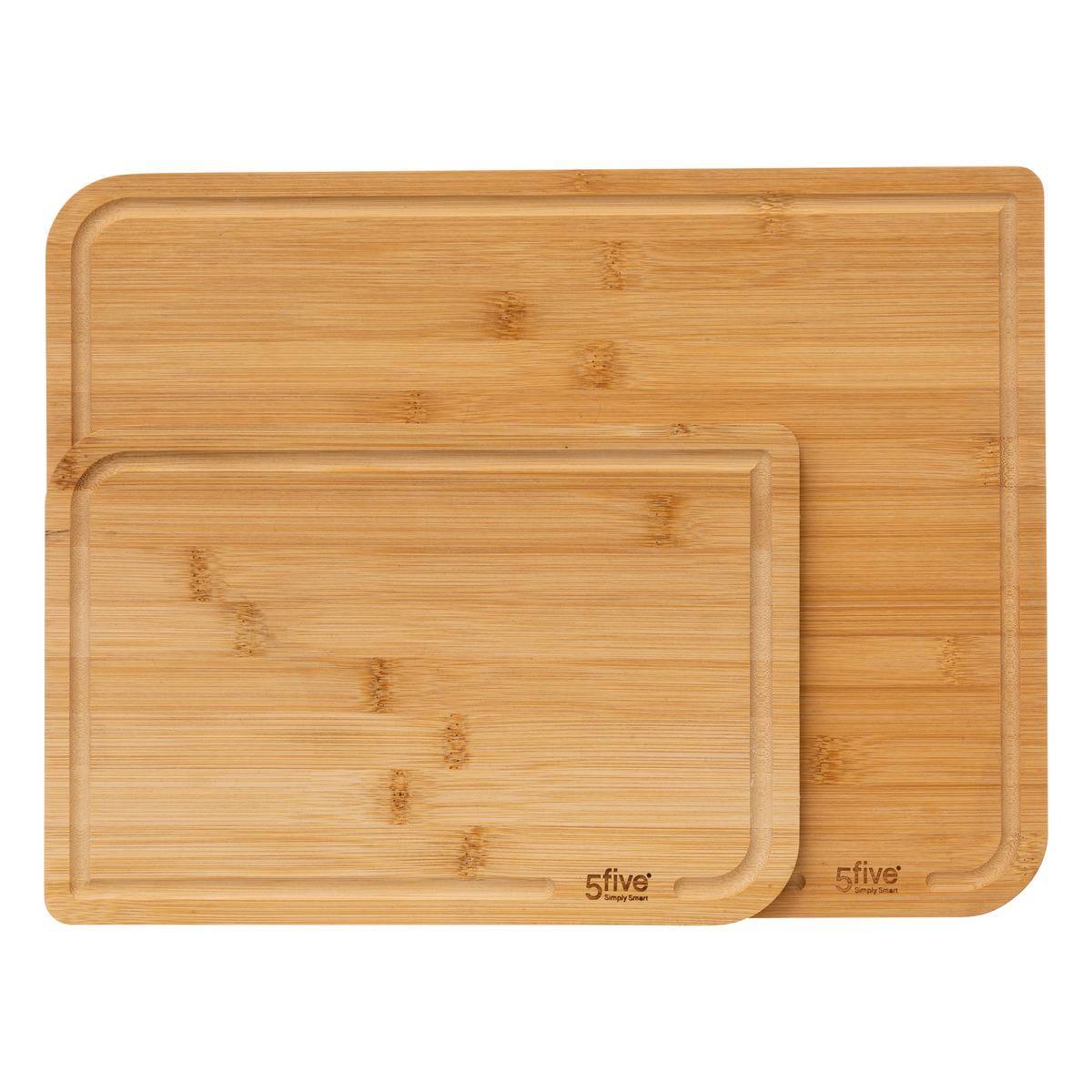 Lot de 2 planches à découper bambou - 5five - Image 1