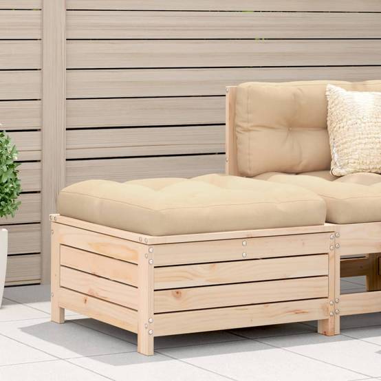 Vidaxl - Repose-pied de jardin 62x63,5x32 cm bois de pin massif vidaXL 844898 - Image 1