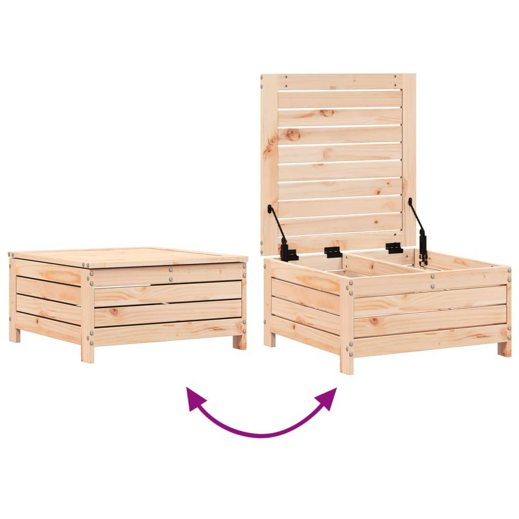 Vidaxl - Repose-pied de jardin 62x63,5x32 cm bois de pin massif vidaXL 844898 - Image 8
